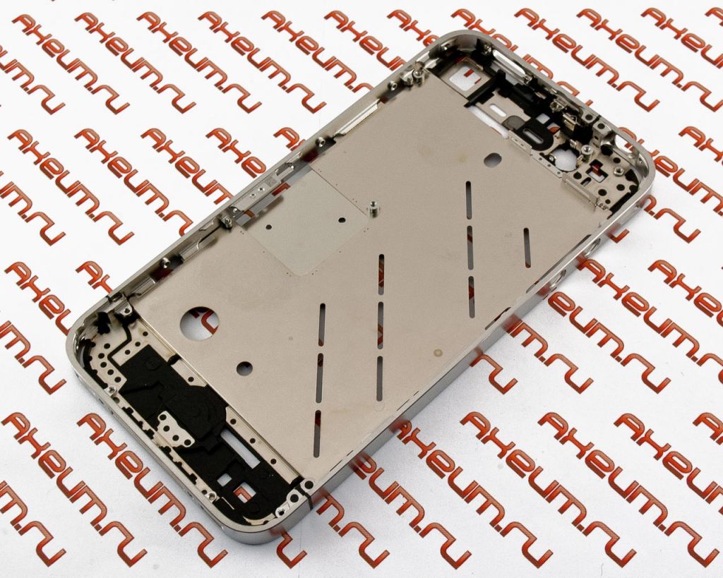 Средняя часть корпуса для iPhone 4 silver (серебро) в г.Екатеринбург –  купить в интернет-магазине Axmobi | Axmobi