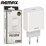 Сетевое зарядное устройство Type-C Remax RP-U79 (20W, PD) Белый