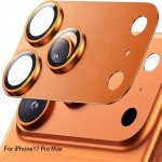 Металическая защитная накладка с глазками камер iPhone 17 Pro Оранжевый