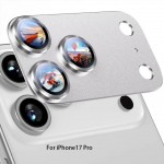 Металическая защитная накладка с глазками камер iPhone 17 Pro Max Серебро