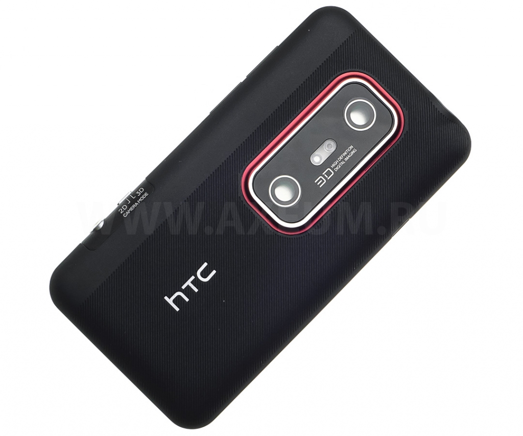 Корпус для HTC Evo 3D black/red (черный с красной рамкой)